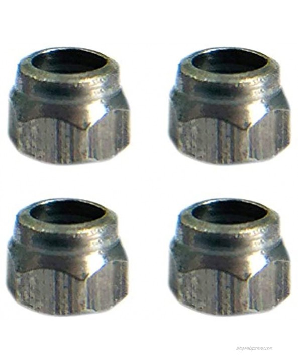 Teak Tuning Professional Fingerboard Lock Nuts Nylon Insert Stainless Steel Silver Pack of 4