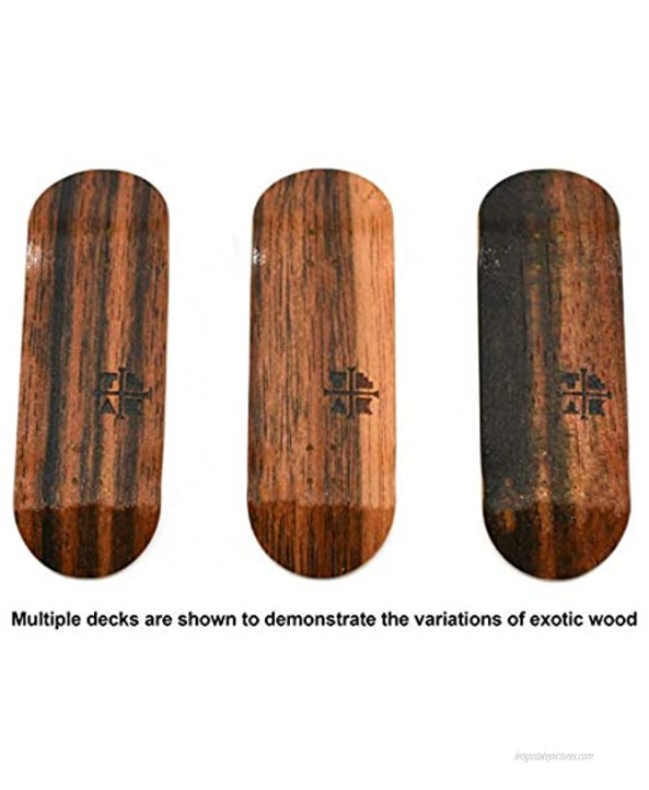 Teak Tuning Prolific Wooden Fingerboard Deck Two Tone 34mm x 97mm Handmade Pro Shape & Size Five Plies of Wood Veneer Includes Prolific Foam Tape