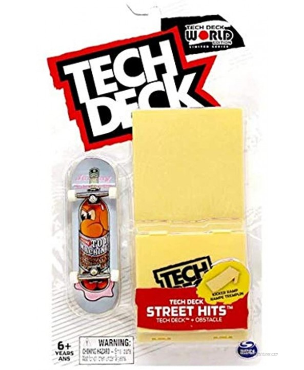 TECH DECK Street Hits World Edition Limited Series Toy Machine Skateboards Jeremy Leabres Bottle Noah Complete Fingerboard and Kicker Ramp Obstacle