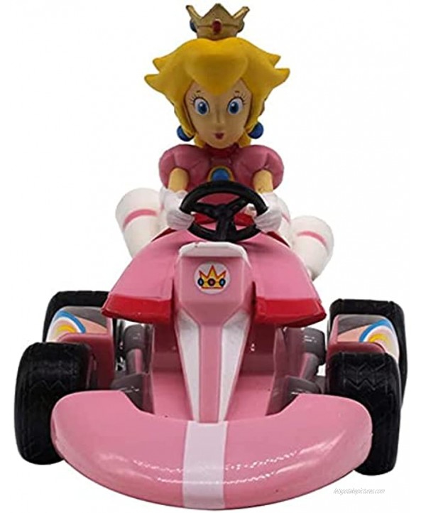 10 Pcs Super Mario Bros Kart Pull Back Cars Motorcycle Luigi Yoshi Toad Princess Peach Donkey Kong 2.5 Inch for Kids+ Gift 10 Pcs