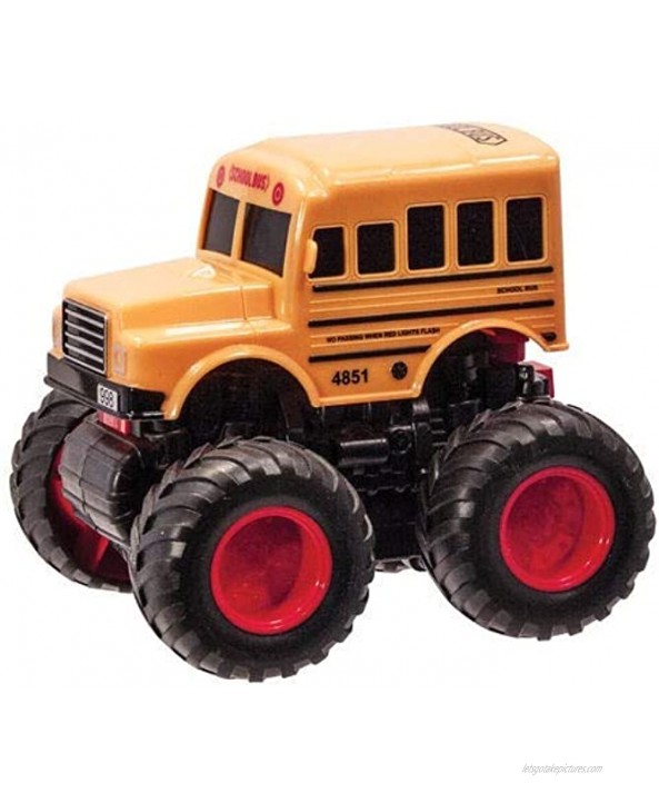 4x4 School Bus Pull Back Friction Powered Toy