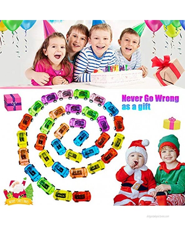 50 Pcs Pull Back Cars Mini Race Cars Toys Assorted Play Vehicles for Preschool Toddlers Boys & Girls Birthday Party Favors for Kids Gifts | Cake Topper Decorations | Easter Egg Fillers