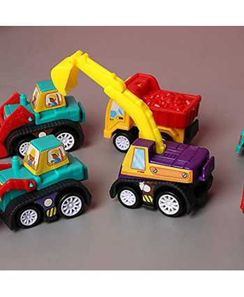 6 PCS  Set Pullback Construction Truck Firefighter Vehicles Mini car in Carrying Case- Zipper Bag -Gift Pull Back Vehicles Toy for Kids Soft Baby Toy Firefighter Vehicles