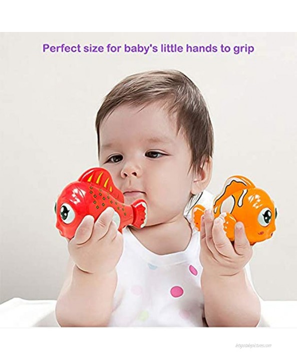 AHUA Pull Back Toy Cars for Toddlers Push and Go Inertial Clownfish Toy Cartoon Animal Friction Powered Car Toys Party Favors for Kids Gift for Boys Girls Age 1,2,3,4  Clownfish-Color Random