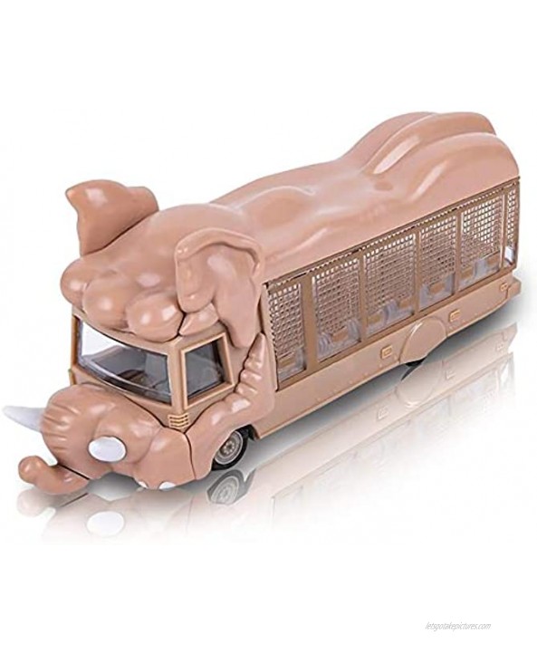 ArtCreativity Pull Back Elephant Safari Animal Bus for Kids 7 Inch Elephant Design Bus with Pullback Mechanism Durable Plastic Material Party Decorations Best Birthday Gift for Boys and Girls