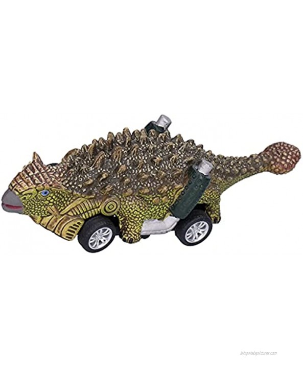 bizofft Dinosaur Car Toys Bright Color Dinosaurs Pull Back Car Toy for Early Childhood Educational Toys for 2 Years OldAnkylosaurus
