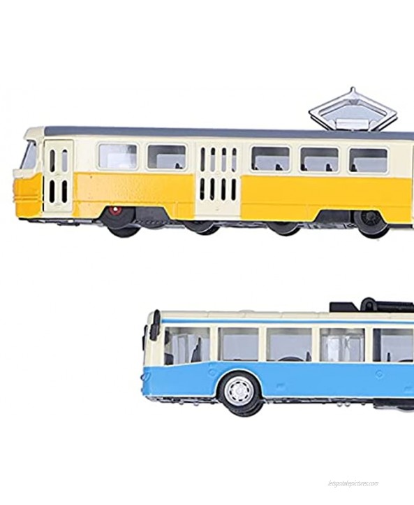 Bus Model Toy Simulation Alloy Pull Back Bus Vehicle Model Toy High‑Speed Railway Bus Model for Kids Boys & GirlsD Group