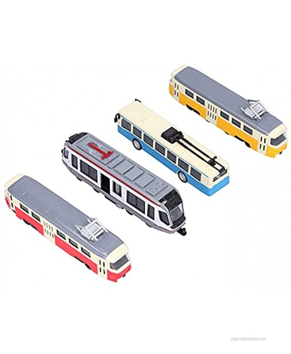 Bus Model Toy Simulation Alloy Pull Back Bus Vehicle Model Toy High‑Speed Railway Bus Model for Kids Boys & GirlsD Group