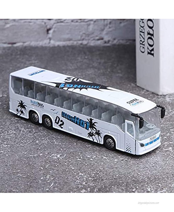 Bus Toy Realistic Wear-Resistant Practical Simulation Bus Electronic Exquisite Workmanship Adults for Friends Children Teens ColleaguesWhite