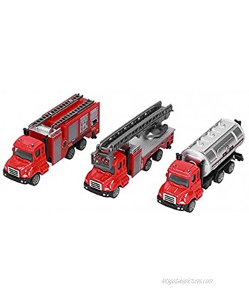 Fire Engine Toy Anti Impact Firm Car Model for Toy Store for Kindergarten for Home Travel for Children KidPull Back fire Truck Set