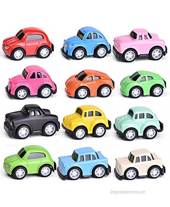 FUN LITTLE TOYS 12 PCs Easter Eggs Prefilled with Pull Back Cars Toy Vehicles for Easter Party Favors Easter Basket Stuffers Easter Egg Fillers Goodie Bags Fillers Classroom Prizes Pinata Fillers