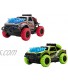 Gilumza 2 Pack Pull Back Car Toys Explosion Bumper Cars Die Cast Vehicles Monster Trucks Tiny Pullback Toy Gift for Kids Boys Christmas Brithday Gray & Green