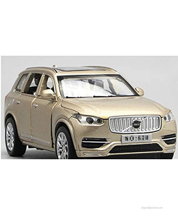 JMSM 1:32 for XC90 Die-Casting Car Model Toys Openable Doors Sound and Light Pull Back Car Toys Children's Gifts Color : Gold