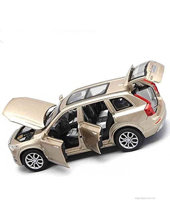 JMSM 1:32 for XC90 Die-Casting Car Model Toys Openable Doors Sound and Light Pull Back Car Toys Children's Gifts Color : Gold