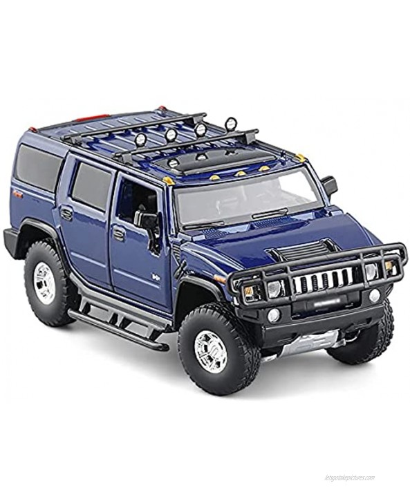 LQZCXMF Oversized H2 Model Car 1 32 Scale Car Model Rubber Tire Toy Car Alloy Die-Casting Pull Back Car Interior Office Decoration is The Best Gift for Teenagers’ Holiday