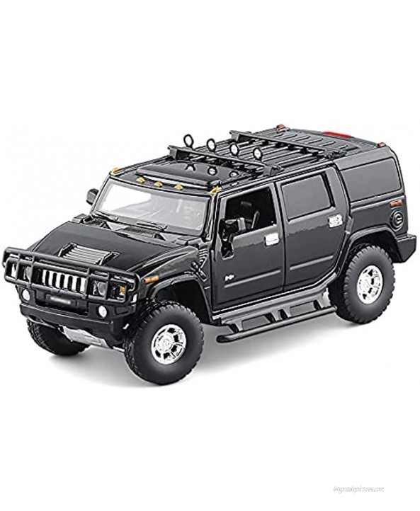 LQZCXMF Oversized H2 Model Car 1 32 Scale Car Model Rubber Tire Toy Car Alloy Die-Casting Pull Back Car Interior Office Decoration is The Best Gift for Teenagers’ Holiday
