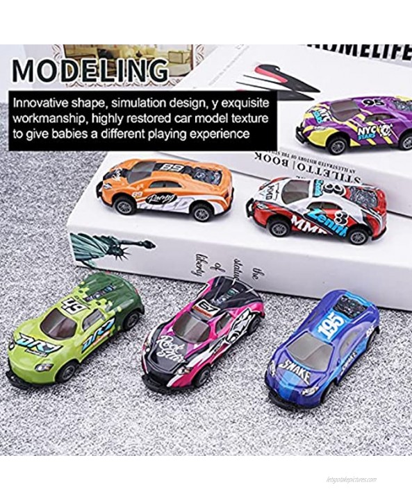 luning Pull Back Cars Funny Metal Friction Pull Back Car Toys Eject Forward Alloy Material Fall-Resistant No Battery Pull Back Cars for Kids Boys and Girls