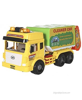 MeeYum Friction Powered Garbage Truck Toy with Light and Sound System