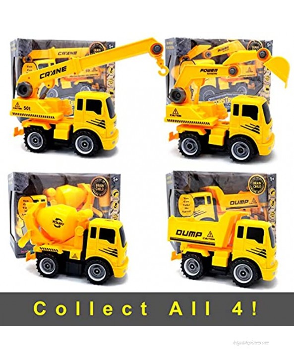 MUKIKIM Construct A Truck Mixer. Take it Apart & Put it Back Together + Friction Powered2-Toys-in-1! Awesome Award Winning Toy That Encourages Creativity! …