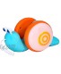NEXTAKE Pull String Crawling Snail Funny Wriggly Snail Toddlers Walking-Learning Toy Pull and Push Baby Toy with Music and Lights Effect Blue-Orange