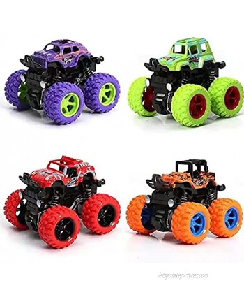 Pull Back Cars Toys for Boys Monster Truck Toys,Four-Wheel Drive Inertia Car Toys Car Party Favors for Toddlers Boys Age 2-5 Year Gifts for Kids Birthday Green