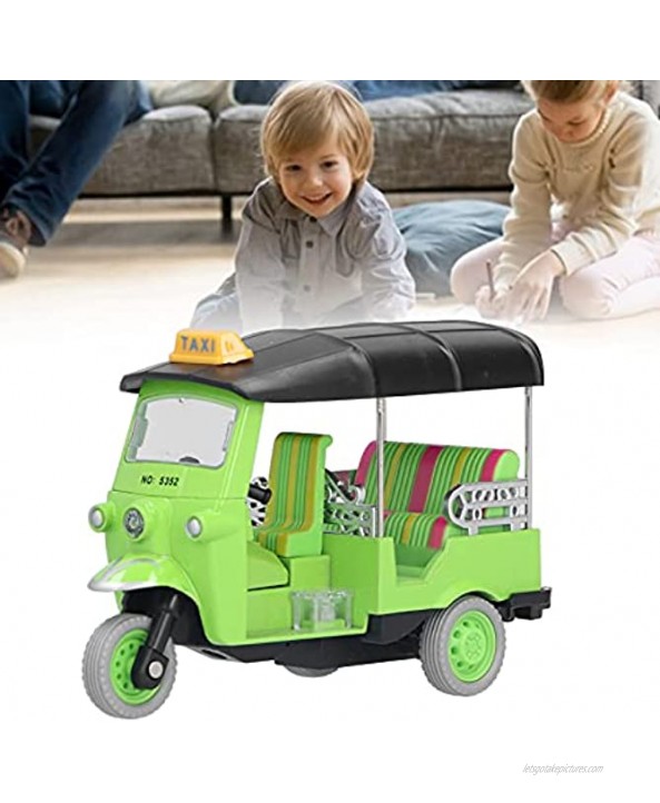 SALUTUY Pull Back Car Toy Pull Back Thai Tricycle Alloy Material Simple Operation for Home for OutdoorGreen