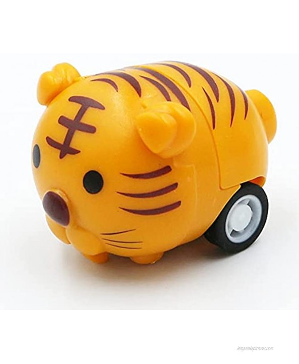 Yiouekiun 5 Pack Animal Mini Pull Back Car Plastic Puzzle Toy Inertial Mini Car Children Toys Parent-Child Interactive Toys