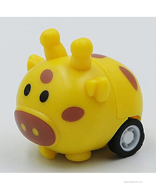 Yiouekiun 5 Pack Animal Mini Pull Back Car Plastic Puzzle Toy Inertial Mini Car Children Toys Parent-Child Interactive Toys