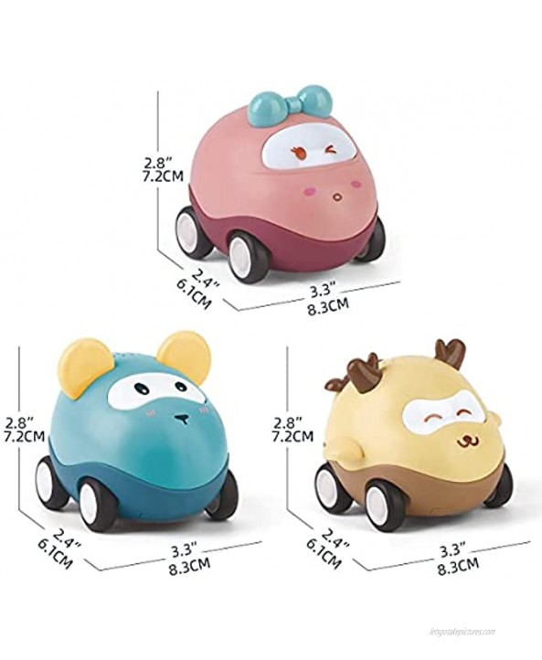YuanLeBao Baby Pull Back Cars,Toy Cars for Toddler,Push and Go Cars with Music and Lighting ,Cars Toy for Kids Holiday Birthday Gifts,Baby Toy car for 1-3 Year Old boy Girl Toy.