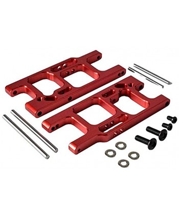 Toyoutdoorparts RC BE6015 Red Alum Rear Lower Suspension Arm Fit LC Racing 1 14 Electric EMB