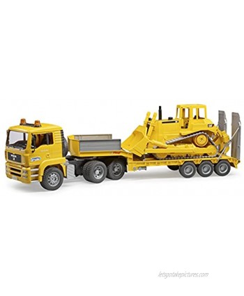 Bruder 02778 Man TGA Loader Truck with CAT Bulldozer,Yellow