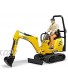 Bruder Toys Construction Realistic JCB Micro Excavator 8010 CTS and Bworld Construction Man Action Figure Figure Colors May Vary Ages 4+