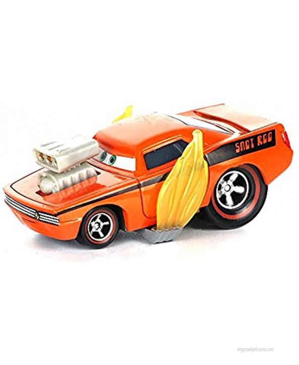 fashionmore 4PCs Cars Movie Toys Bad Guys Snot Rod & DJ & Boost & Wingo Diecast Toy Cars 1:55 Scale Loose Kids Toys Lightning McQueen Play Vehicles