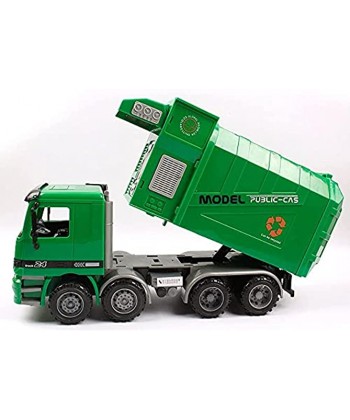 Garbage Dump Truck Toy with 3 Trash Cans Simulation Car Toy Fun Educational Toy for 3 Years Old and Above Kids Boys Girls Big