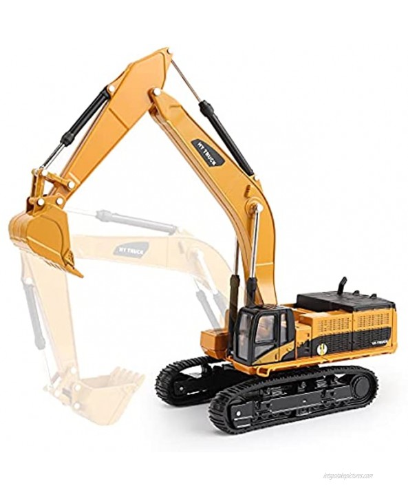 HAPYAD 1 50 Diecast Metal Excavator Toy for Kids Construction Truck Vehicle Car Toy for Boys and Girls
