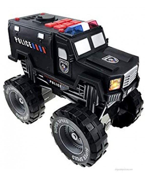 Monster Truck with Lights and Sounds Police Vehicle Toy for Boys and Girls Ages 3+ Police
