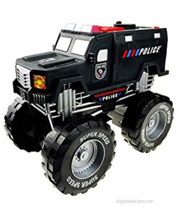 Monster Truck with Lights and Sounds Police Vehicle Toy for Boys and Girls Ages 3+ Police