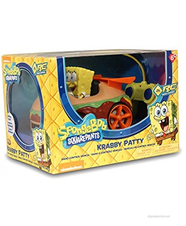 SpongeBob SquarePants NKOK Remote Control Krabby Patty Vehicle with Spongebob Off Silver