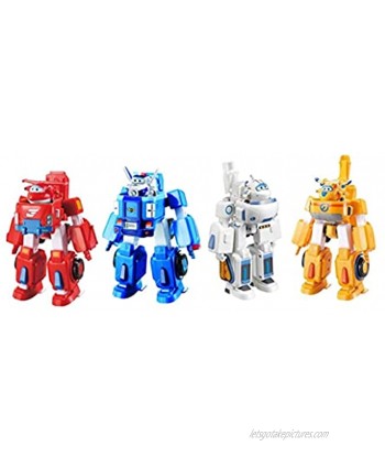 Super Wings 2" Transforming 4-Pack Jett Donnie Paul and Astra | Airplane Toys Mini Figures Playset | Fun Preschool Toy Plane for 3 4 5 Year Old Boys and Girls | Birthday Gifts for Kids