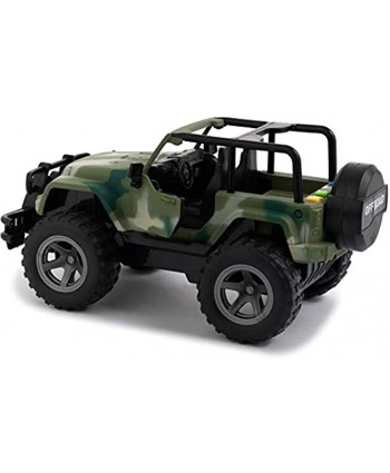 Toy To Enjoy Army Truck Toy with Flashing Light & Sound Effects Friction Powered Wheels & Openable Doors Heavy Duty Plastic Military Vehicle Toy for Kids & Children