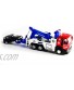 Toy Tow Truck,Pull Back Tow Truck Toys for Boys,Big Toy Cars Miniature Car Carrier Truck Toy for Boys and Girls Gifts Lights and Sound