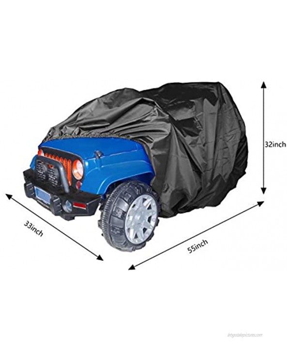 Zhanfashion Kids Ride-On Toy Car Cover， Outdoor Protective Cover for Children's Electric Vehicles- Universal Fit,Waterproof Windproof Snow Dust Protection,55 x 33 x 32