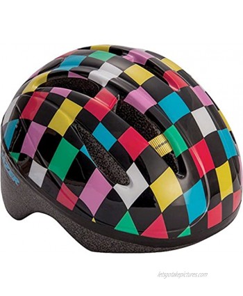 LAZER BOB Infant Helmet: Black with Multi-Color Squares One Size