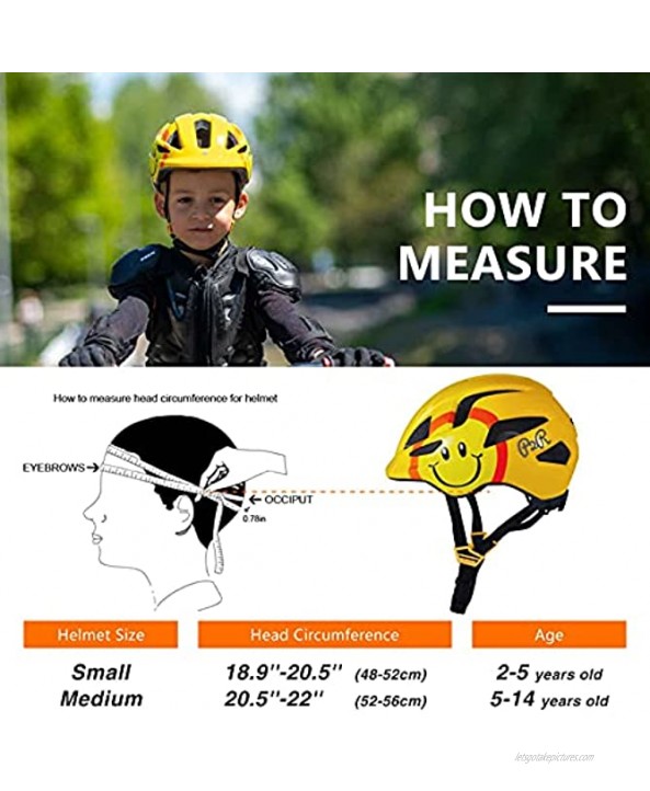 P2R Kids Helmet Ventilation Adjustable Toddler Helmet Boys Girls Multi Sports Safety Cycling Skating Scooter and Other Outdoor Activities Helmet
