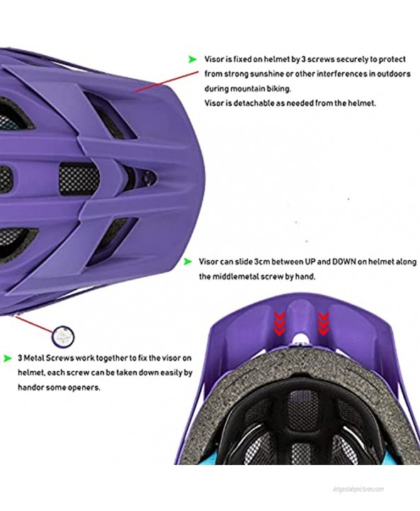 SIFVO Youth Bike Helmet Mountain Bike Helmet with Removable Visor Adjustable and Lightweight Bike Helmet for Kids Boys and Girls Ages 8+ 55-58 cm