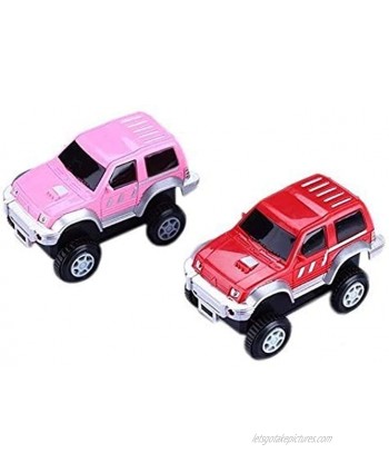 2Pack Replacement Tracks Cars with Many Color for Flexible and Bright Glow in The Dark Tracks Pink + red