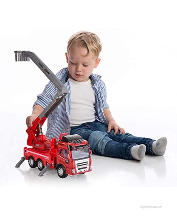 Advanced Play Fire Truck Toy Remote Control with Lights and Sounds Extending Rescue Ladder Fire Engine Toys for Boys and Girls Kids Toddlers Ages 3 and Up