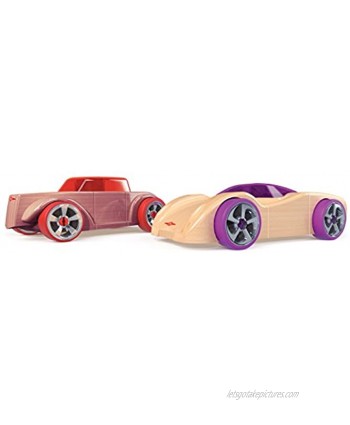 Automoblox Mini HR5 Scorch and SC1 Chaos 2-Pack  Red and Purple  4.5" x 1.75"