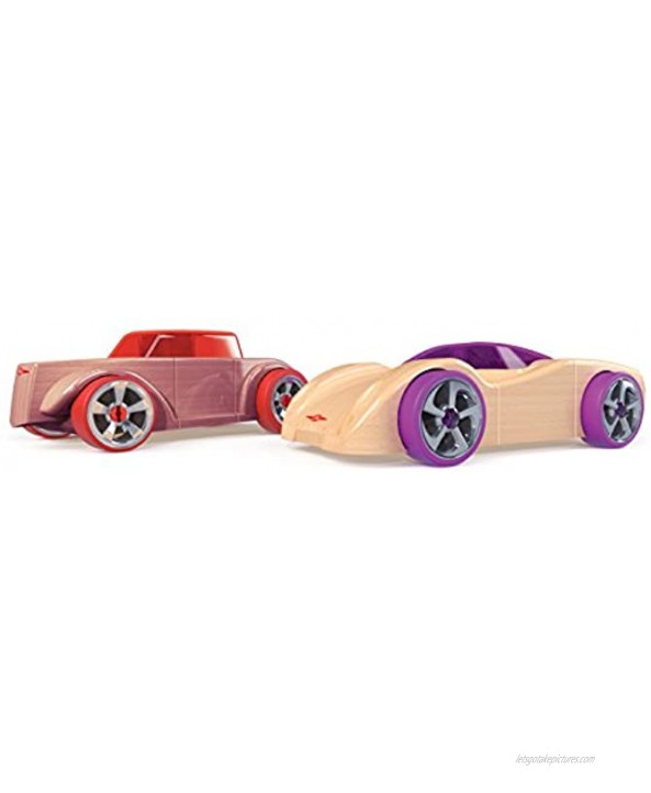 Automoblox Mini HR5 Scorch and SC1 Chaos 2-Pack Red and Purple 4.5 x 1.75