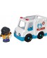 Fisher-Price Little People Ambulance push-along vehicle with EMT figure for toddlers and preschool kids ages 1 to 5 years
